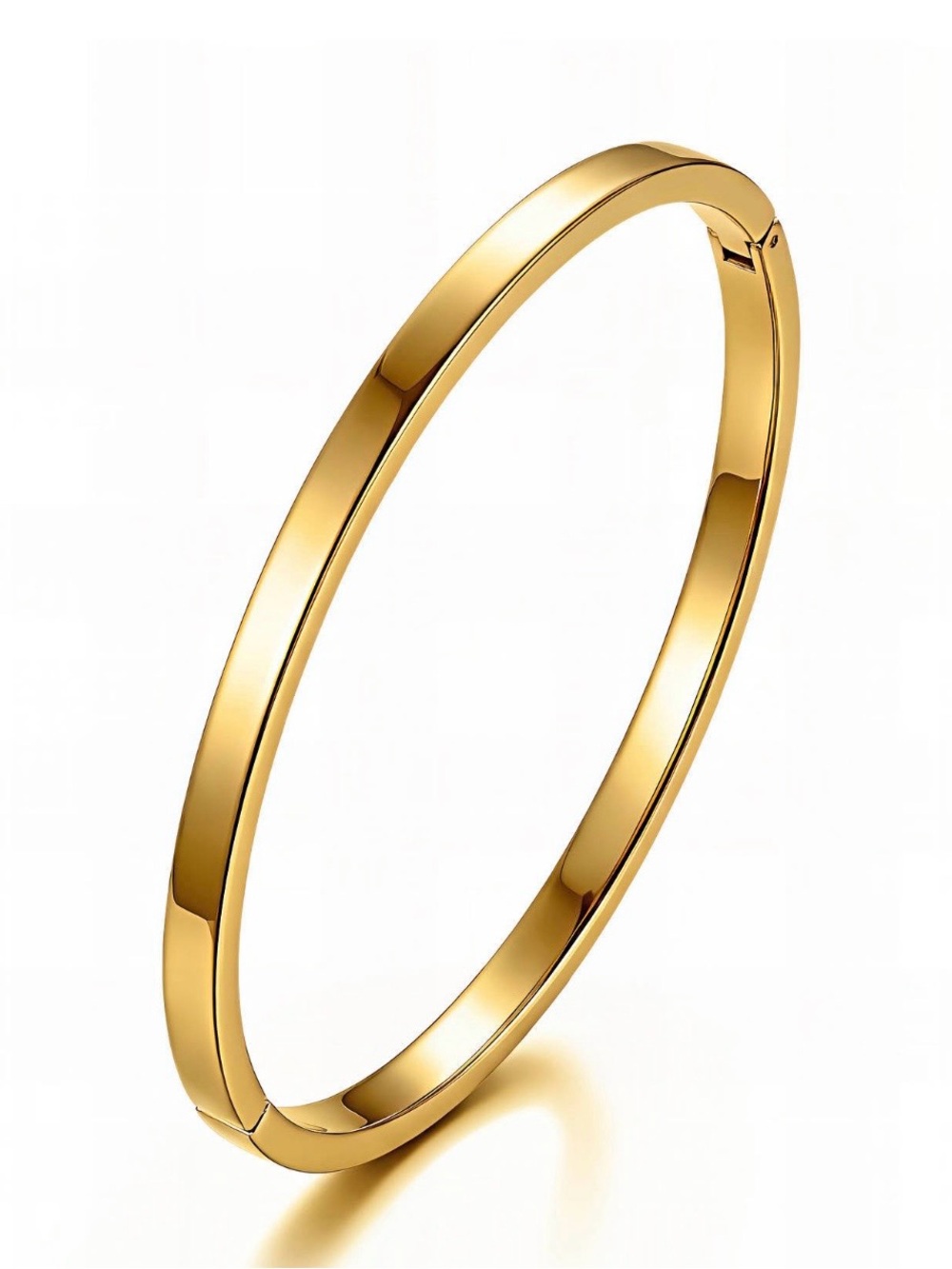 Gold-Tone Women’s Slim Hinged Bangle Bracelet